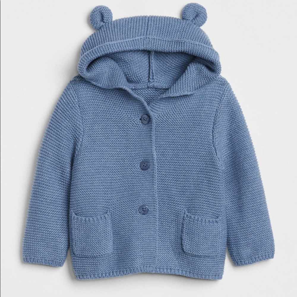 Baby Gap Brannan Bear Sweater - Blue 12-18 months